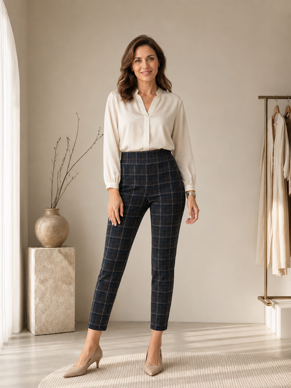 #BrownBlackBluePlaid