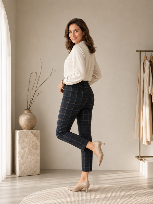 #BrownBlackBluePlaid