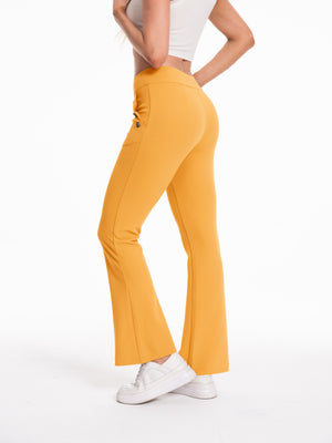 Regular-fit gold flare-leg pants, style 5010407 #Gold