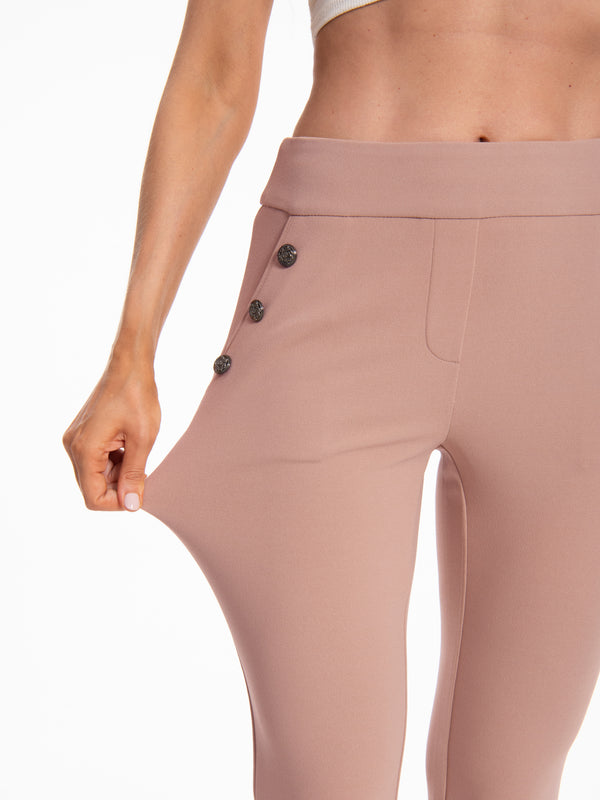 Regular-fit peach flare-leg pants, style 5010407 #Peach