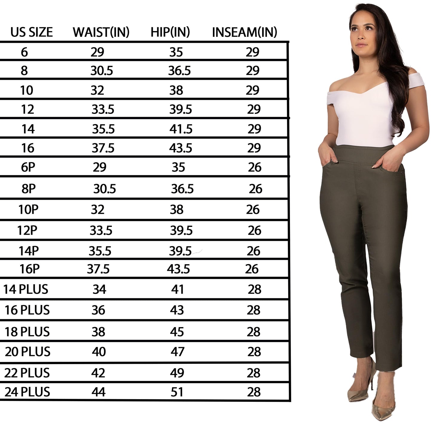 Pantalones de vestir de yoga para mujer FITSIGHT: pantalones de trabajo elásticos de pierna recta con 5 bolsillos, pantalones casuales de oficina de corte ajustado (EE. UU., numérico, 12, regular, regular, blanco, regular)