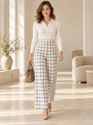#WhiteBlackPlaid