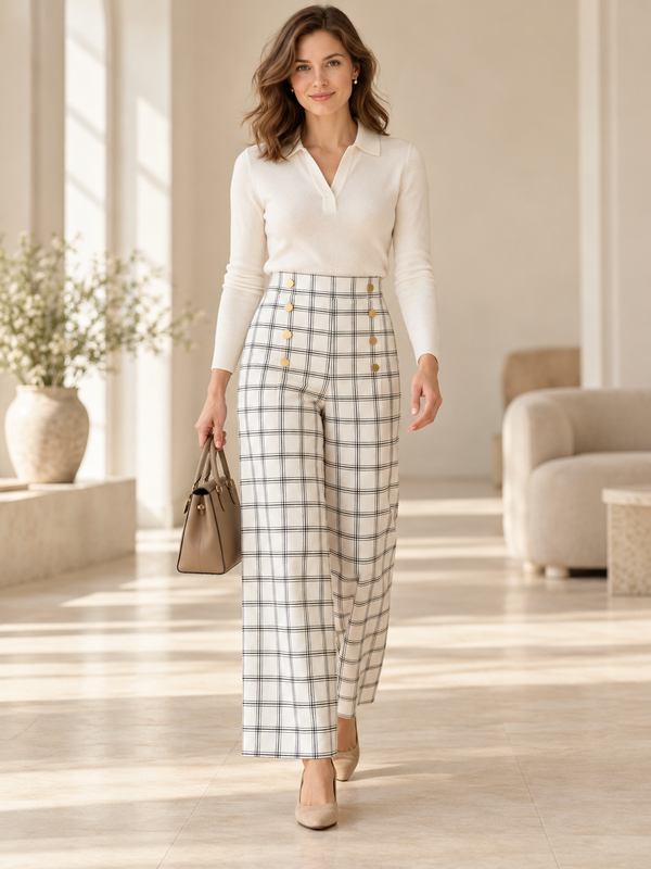 #WhiteBlackPlaid