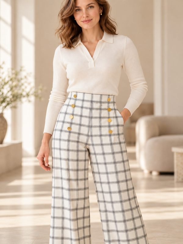 #WhiteBlackPlaid