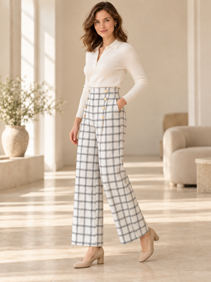 #WhiteBlackPlaid